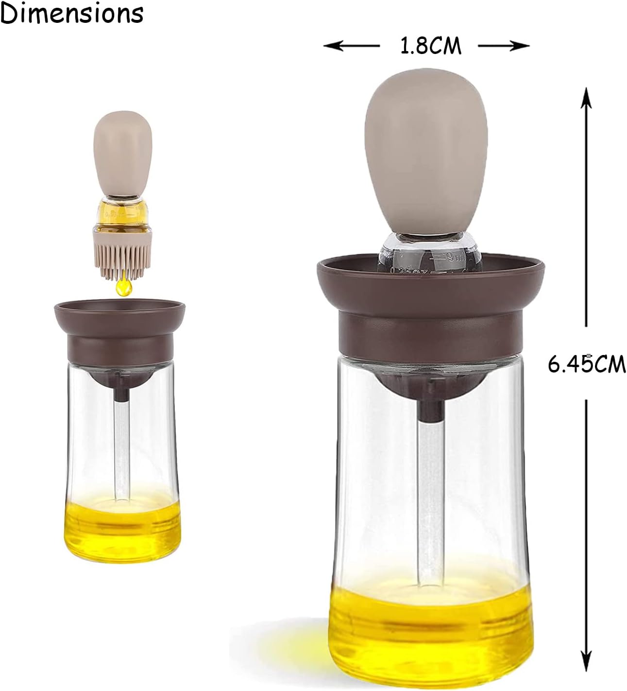Silicone Oil Brush Bottle ( UAE Delivery Time: 1-3 Days )