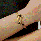 Zircon Cuff Bangle ( UAE Delivery Time: 1-3 Days )