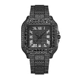 Straight European Hip Hop Diamond Quartz Wrist Watch ( UAE Delivery Time: 1-3 Days )