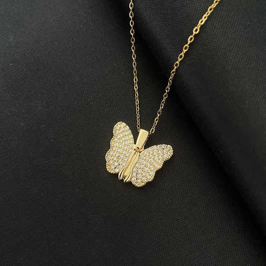 Butterfly Pendant Necklace for Women - Titanium Steel Clavicle Chain ( UAE Delivery Time: 1-3 Days )