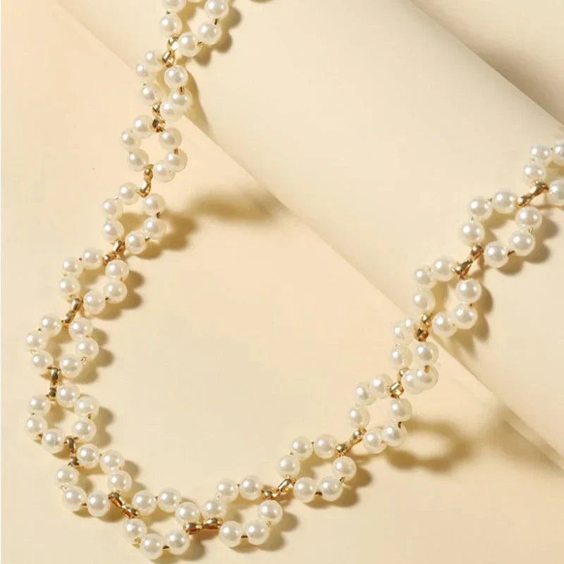 Ins Pearl Flower Clavicle Necklace ( UAE Delivery Time: 1-3 Days )