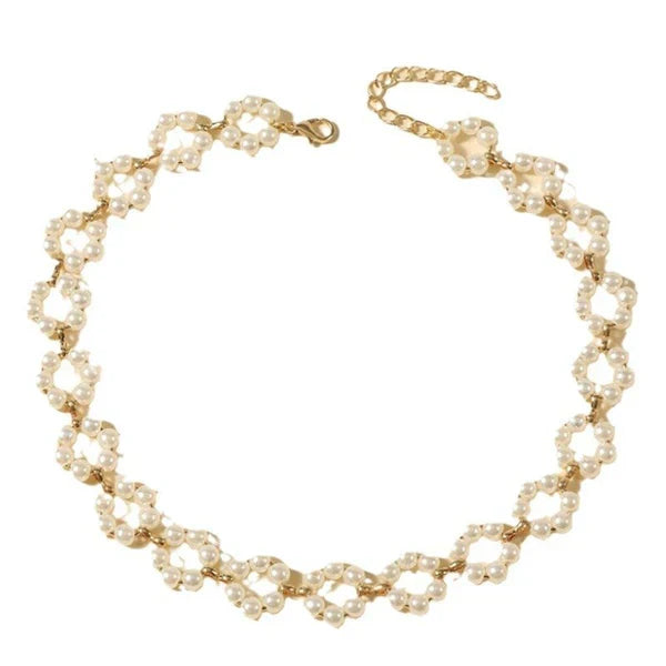 Ins Pearl Flower Clavicle Necklace ( UAE Delivery Time: 1-3 Days )