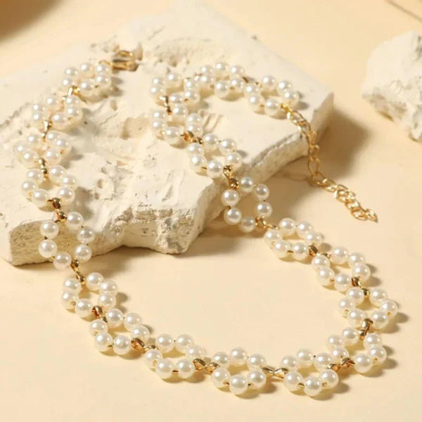 Ins Pearl Flower Clavicle Necklace ( UAE Delivery Time: 1-3 Days )