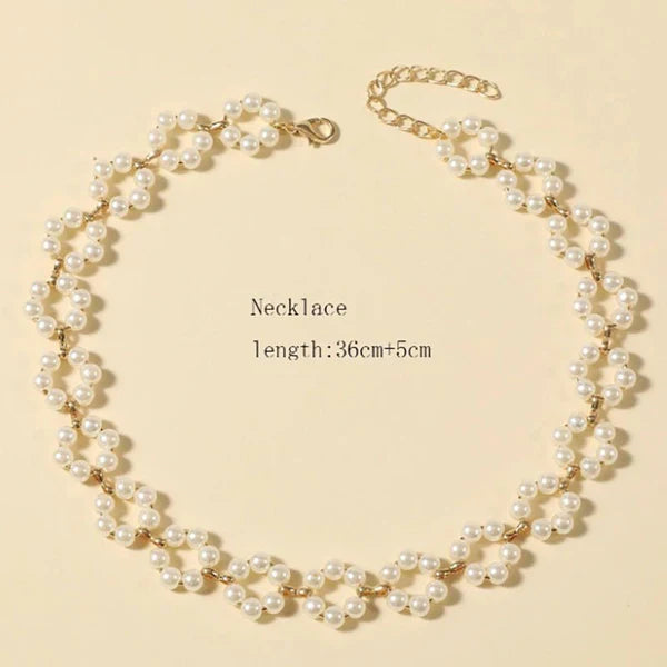 Ins Pearl Flower Clavicle Necklace ( UAE Delivery Time: 1-3 Days )